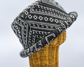 Sombrero tipo cubo hippie, sombrero bohemio, sombrero de ala enrollada, sombrero tailandés, sombrero para festivales, sombrero étnico, sombrero hipster, sombrero tribal, 2 tamaños: uno para cabezas más pequeñas