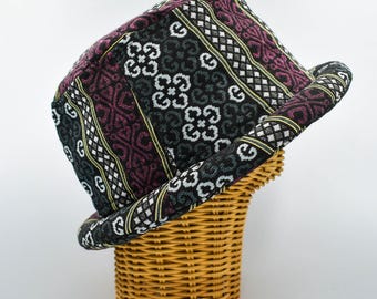 Bucket hat, Hipster Hat, Tribal Hat, Colorful Festival Hat, Boho Bohemian hat, Hippie Hat, Funky Gift, Burning Man, Thai Hat, Hipster Hat