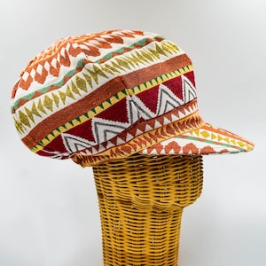 Boho Fabric Bucket Hat: Colorful Rasta Style Dreadlock Cap