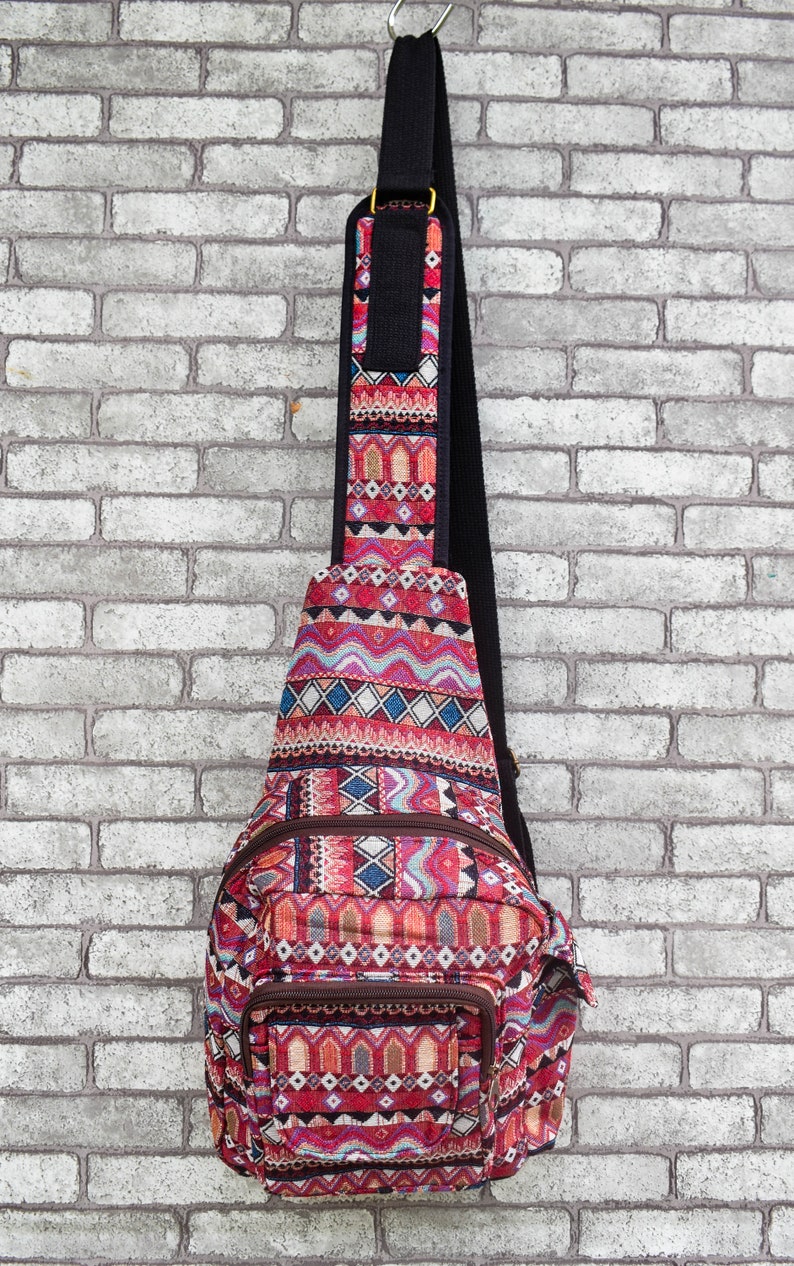 Boho Sling Backpack Ethnic Rucksack Backpack Purse Aztec | Etsy