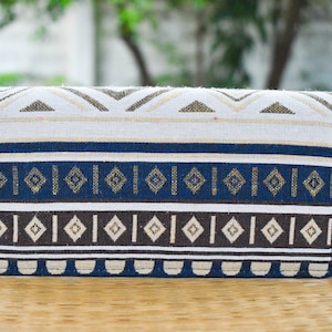 Damen Portemonnaie mit Reißverschluss, Tribal Stoff - Unikat Vegane Geldbörse, Boho Portemonnaie für Frauen, Handgemachte Hippie Geldbörse, Damen Clutch Geldbörse