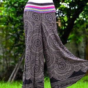 Handmade Rayon Harem Pants: Thai Hill Tribe Boho Trousers