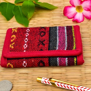 Soft cotton wallet, ID card holder, Mens Hippie Wallet, Cotton Vegan Wallet, Daily Travel wallet, Minimalist wallet mens, Boho gift.