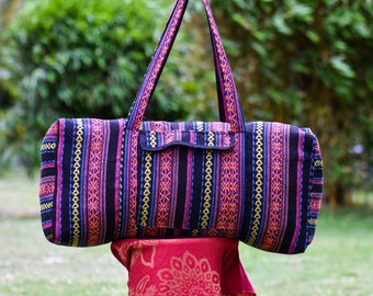 Großer Seesack, Reisetasche, Weekender Tasche, Tribal Duffle Bag, Sporttasche, Reisetasche, Gepäcktasche, Reisetasche, Thai Vegan Tasche