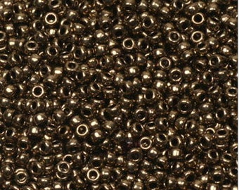 20 g japonais Miyuki 11//0 Perles de rocaille-Bronze métallique 11-0457B 2 mm