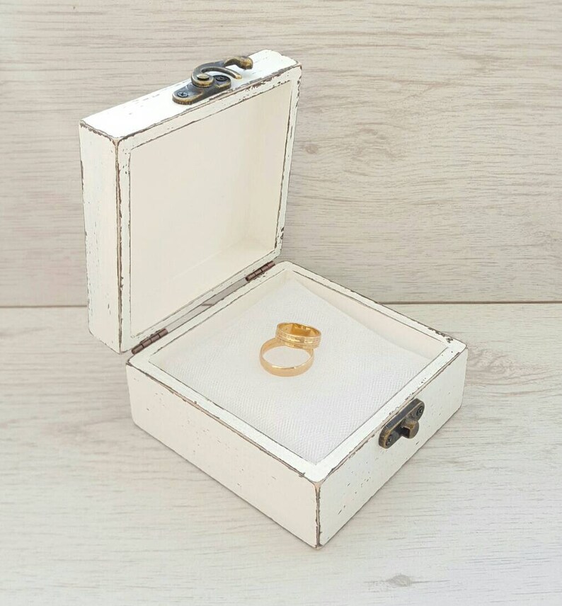 Custom wedding gift idea Decoupage jewelry box EngagementProposal wooden ring holder Personalized ring bearer box violet