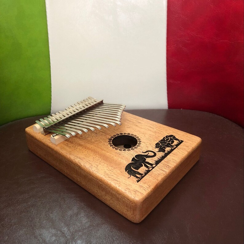 17key Kalimba African Thumb Piano Carving Grassland Elephant Etsy