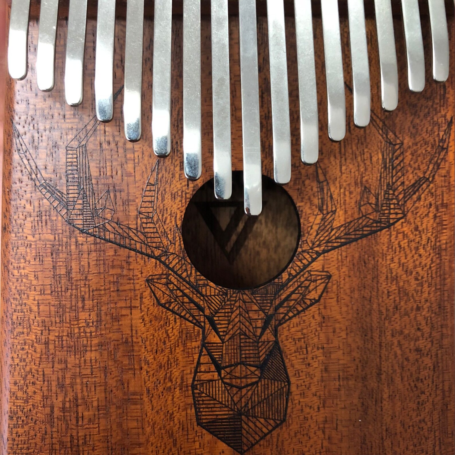 Kalimba 17 Keys Thumb Piano linear illustration Line Deer Etsy