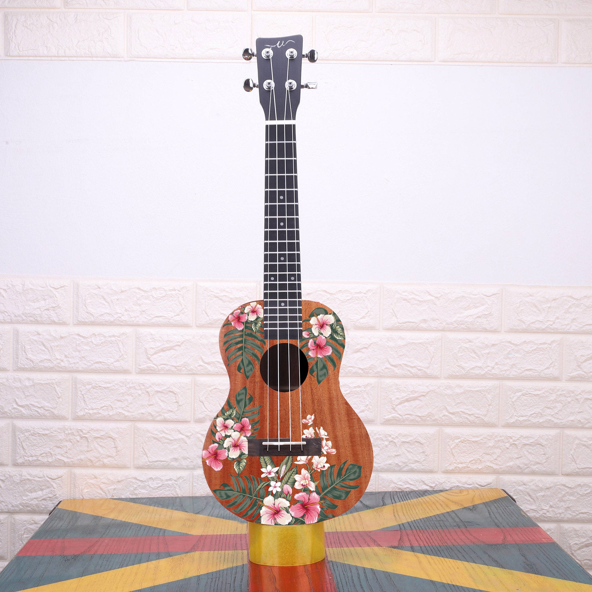 Custom Ukulele 3D painting Painted Concert Ukulele Hibiscus Etsy