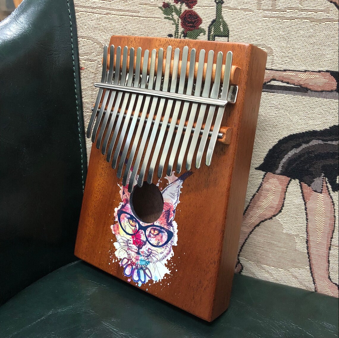 New Kalimba 17 Keys Mbira Thumb Piano Owl Etsy