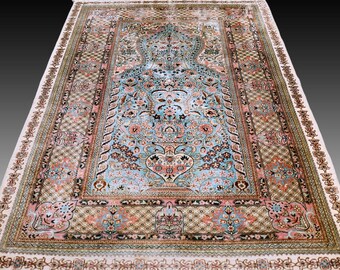 Hereke Silk Rug 32 Inches X 20 Inches 80 X 50 Cm Vintage Etsy