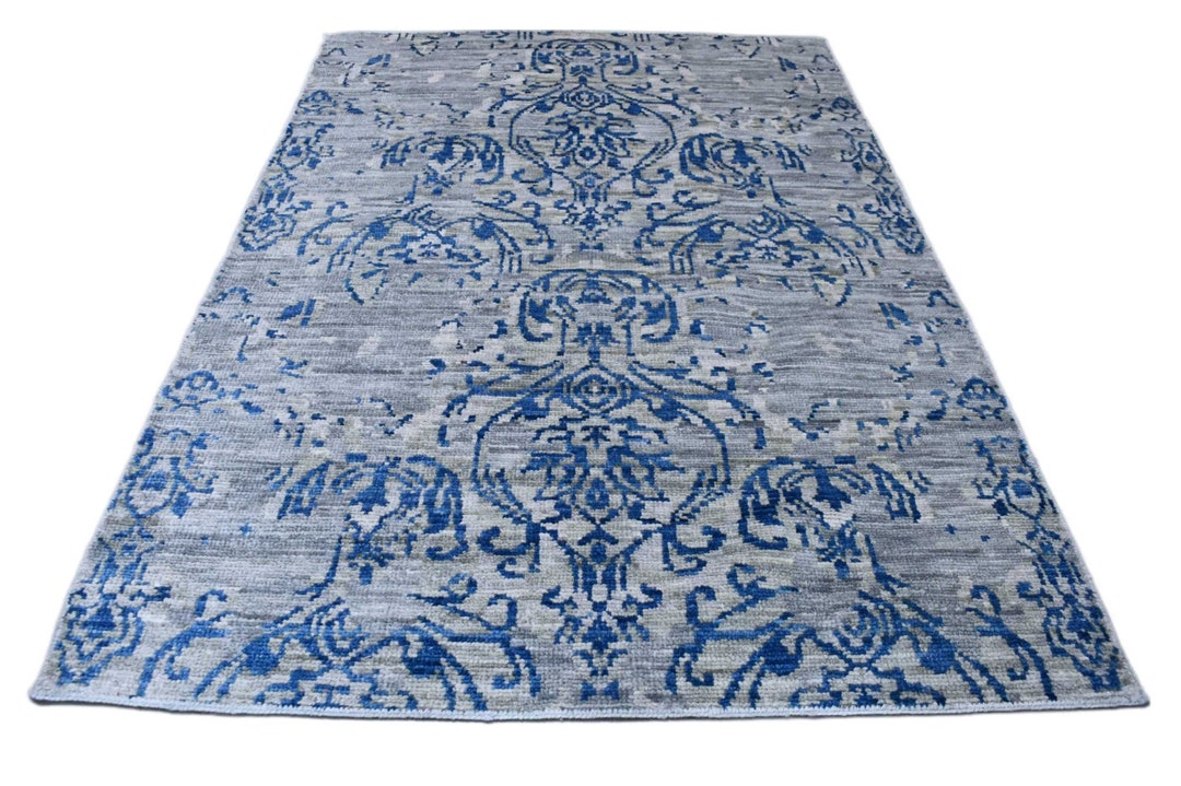 Luxury Rug, Blue Design Rug, Art Deco Rug, Modern Rug, Hand Knotted Art ...