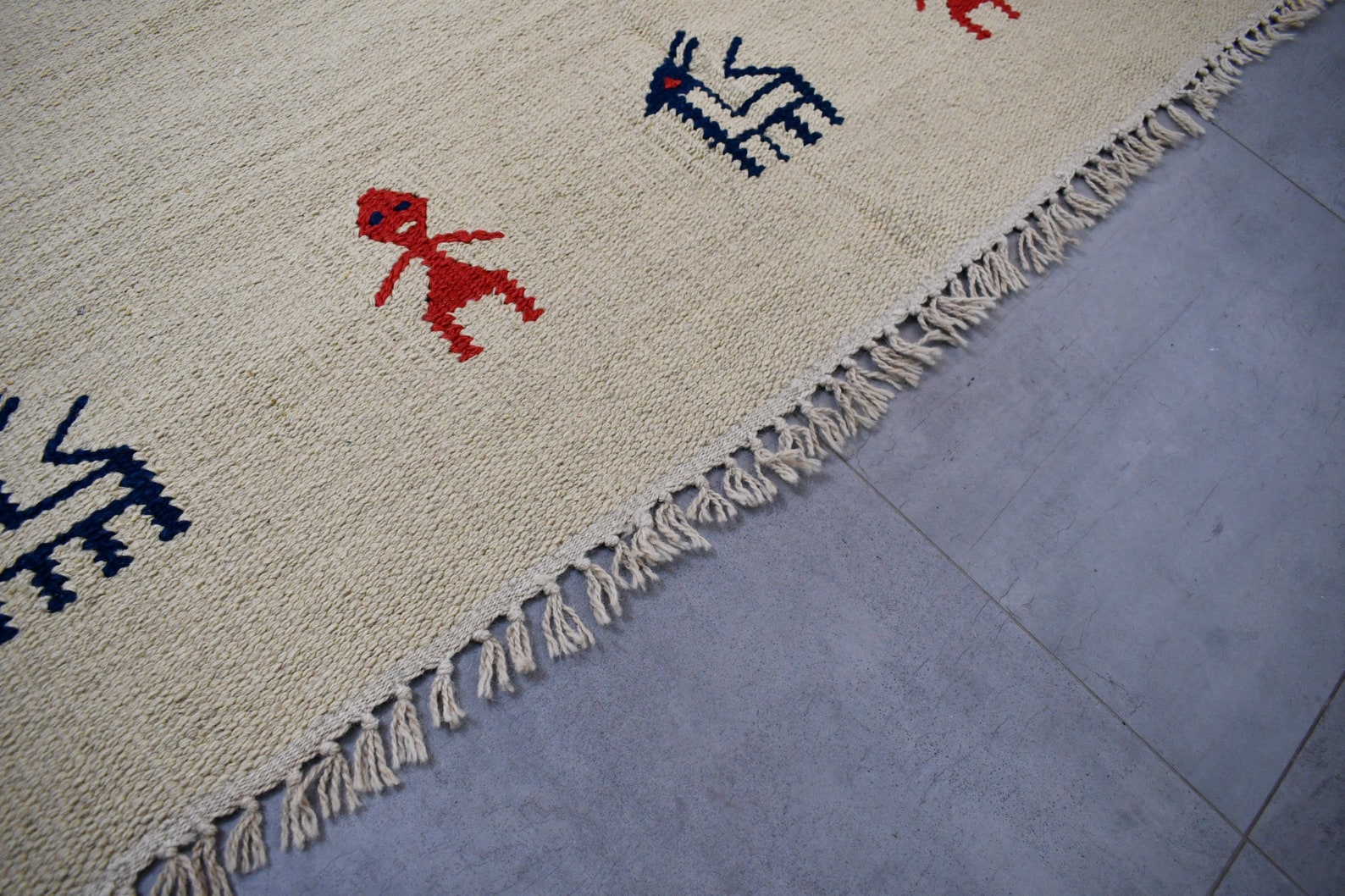Lovely light Tribal Gabbeh Kilim rug Retro Swedish kilim Etsy