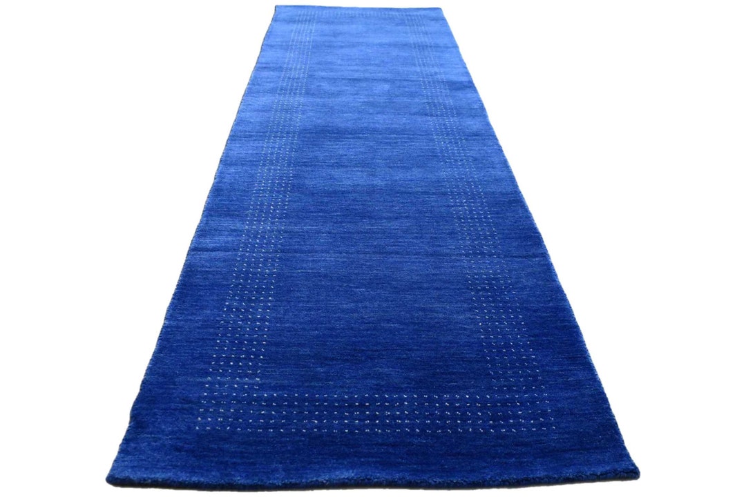 Azure Temptress Bright Blue Runner Rug Gabbeh Rug Modern Etsy