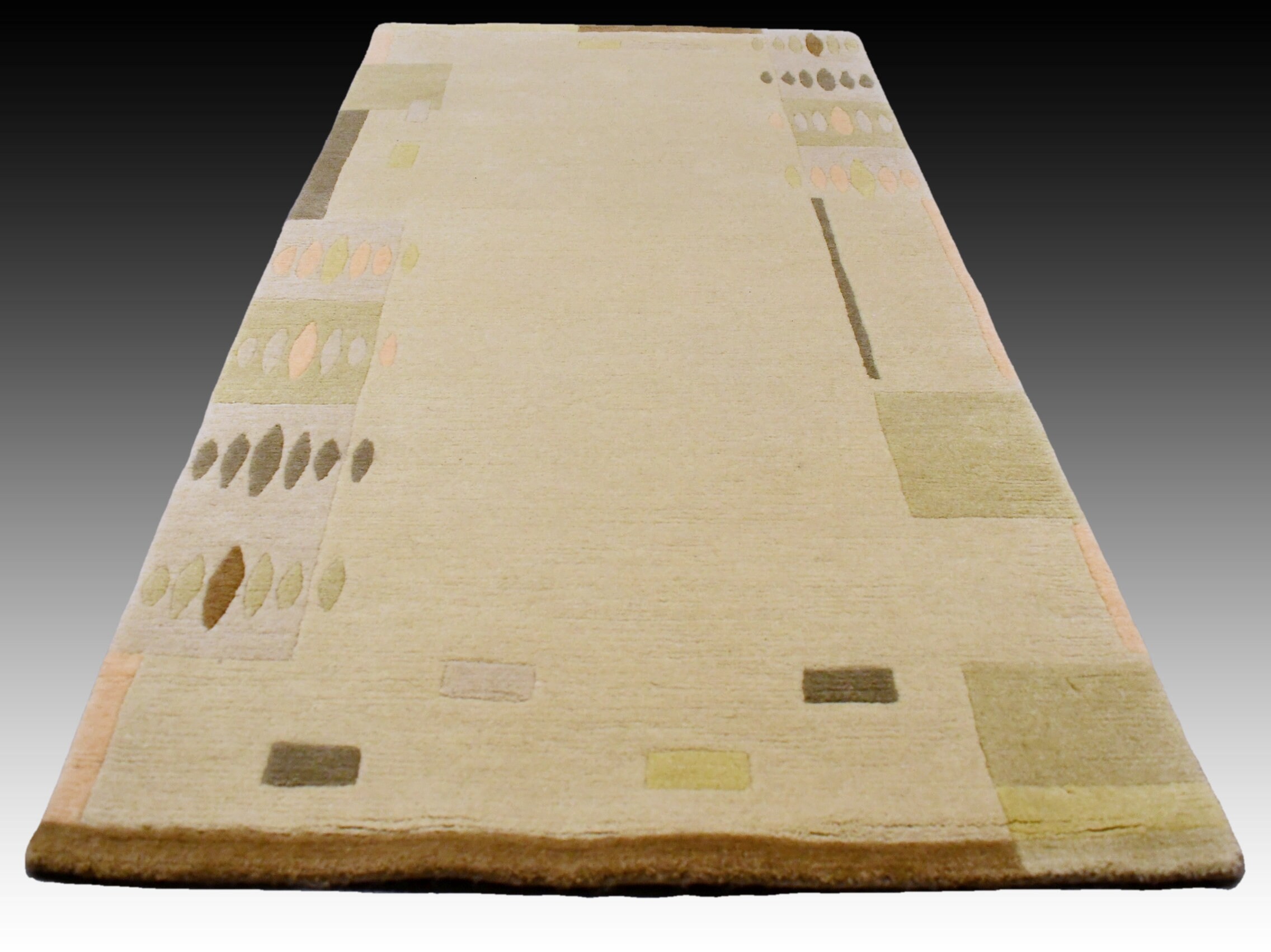 Modern light green yellow Rug small Art deco rug Etsy