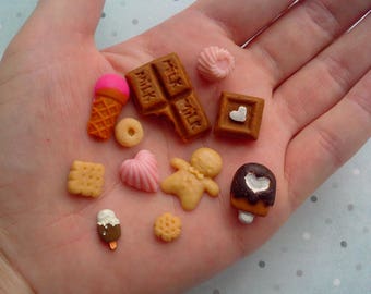 Silicone molds in the form of Miniature Sweets of different shapes and sizes . Molds for polymer clay and plastic.
