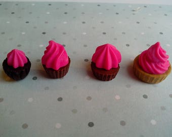 Silicone 3D-molds in the form of Miniature Cupcake Frosting  of different shapes and sizes. Molds for polymer clay, resin(also UV), plastic.