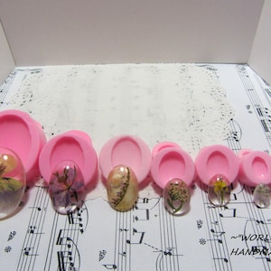 Silicone molds oval cabochons for jewelry resin (10*8-40*30 mm)