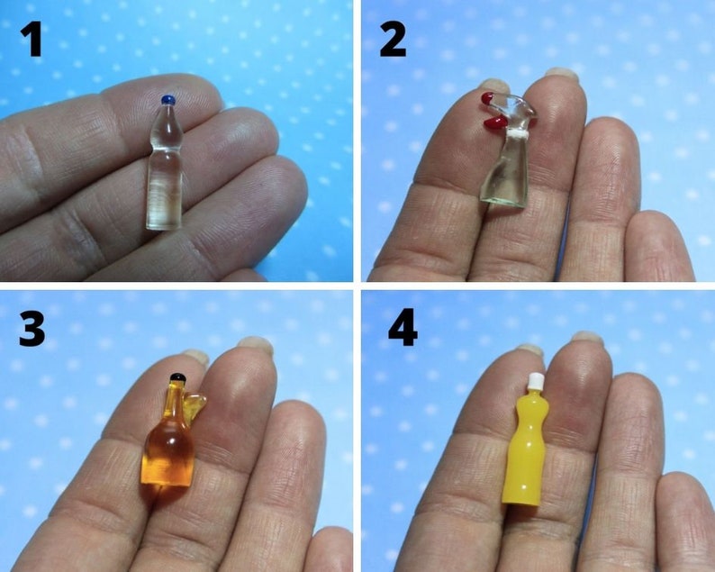 Silicone 3D-molds in the form of bottles of different shapes and sizes 1:12. Molds for polymer clay, epoxy resin also UV and plastic. image 2