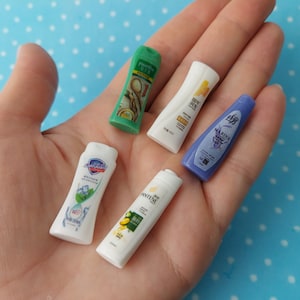 Silicone 3D-molds in the form of shampoos of different shapes and sizes (1:12). Molds for polymer clay, epoxy resin (also UV) and plastic.