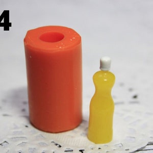 Silicone 3D-molds in the form of bottles of different shapes and sizes 1:12. Molds for polymer clay, epoxy resin also UV and plastic. 4.