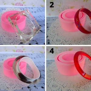 Silicone mold in the form of  Bracelet . Mold for epoxy resin