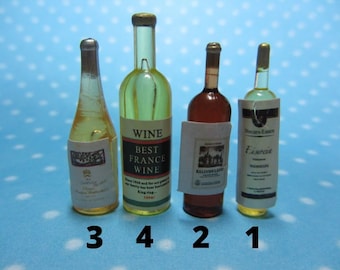 Silicone 3D-molds in the form of bottles of wine of different shapes and sizes (1:12). Molds for polymer clay, resin (also UV) and plastic.