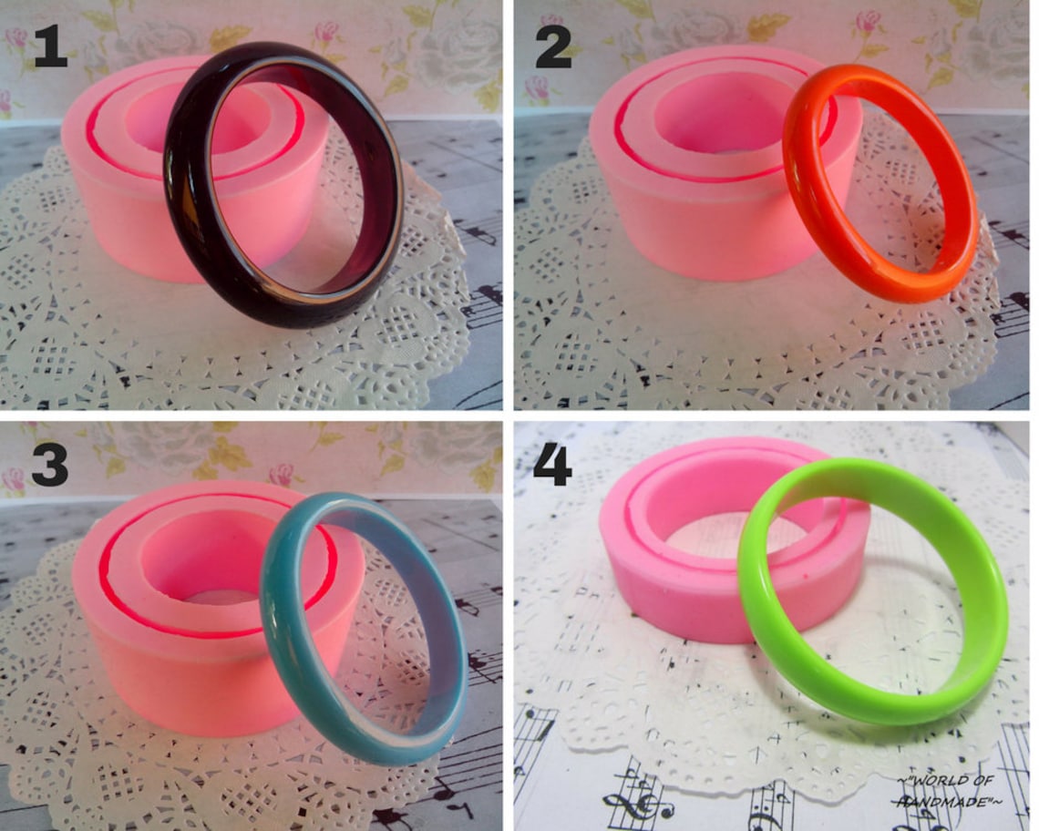 Silicone Mold in the Form of Bracelet . Mold for Epoxy Resin Etsy