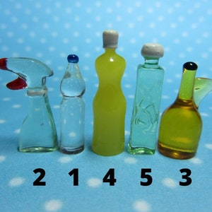 Silicone 3D-molds in the form of bottles of different shapes and sizes 1:12. Molds for polymer clay, epoxy resin also UV and plastic. 1-5.