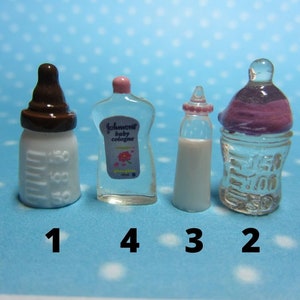 Silicone  3D-molds in the form of baby bottles of different shapes and sizes (1:12). Forms for polymer clay, resin (also UV)  and plastic.