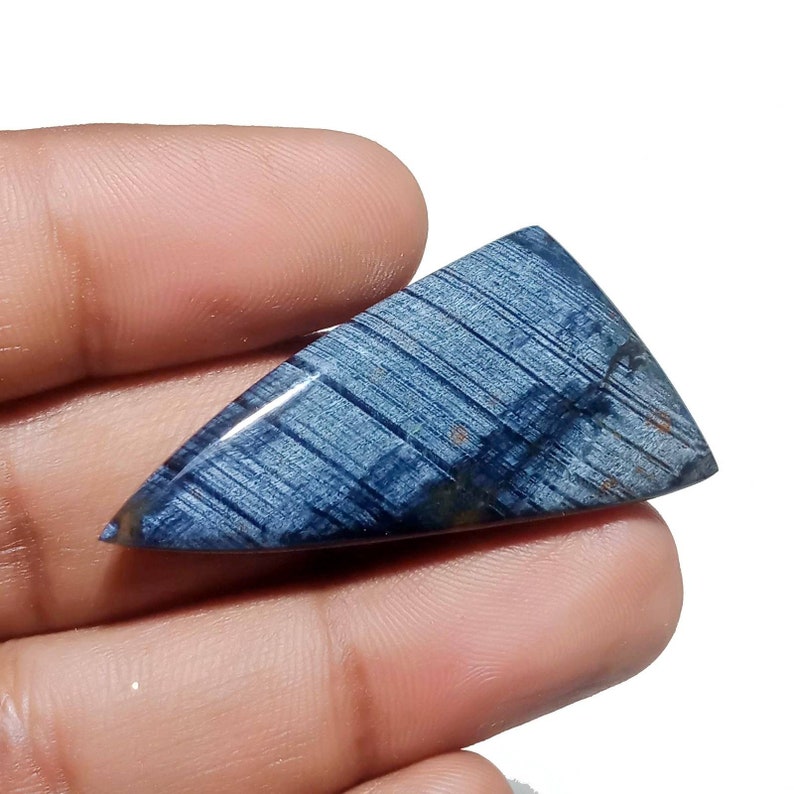 Blue Pietersite AAAA+++ High Quality Natural Pietersite Gemstone 47X22MM Size Flashy Pietersite 22 Carat Loose Fancy Shape Cabochon