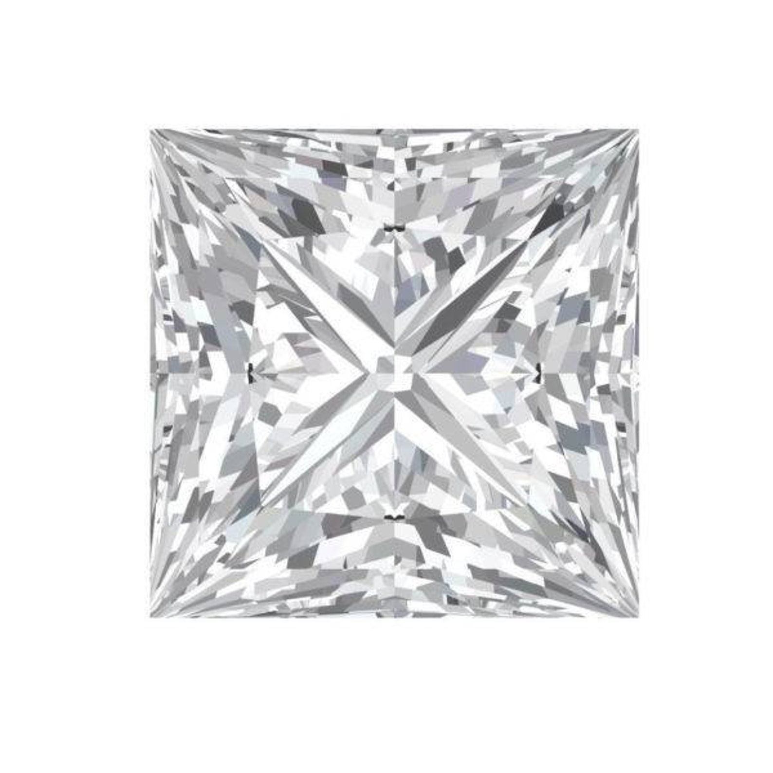 White D Color VVS Princess Cut Excellent Quality Moissanite Etsy