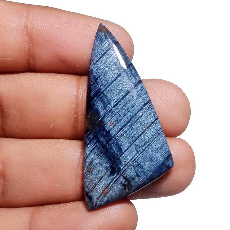 Blue Pietersite AAAA+++ High Quality Natural Pietersite Gemstone 47X22MM Size Flashy Pietersite 22 Carat Loose Fancy Shape Cabochon