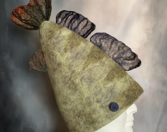 Handcrafted Felt Sauna Hat- Nature- Inspired Design