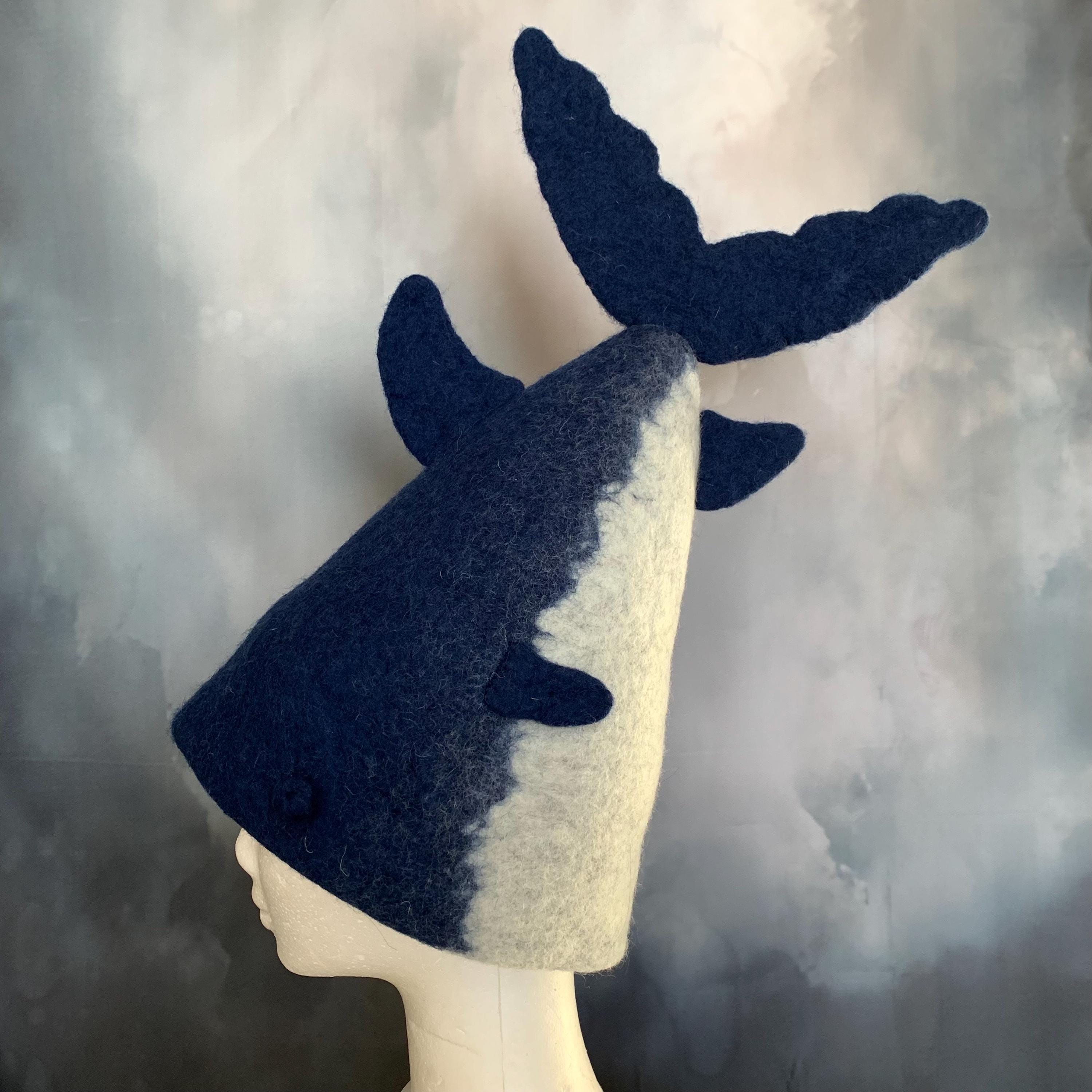 フェルトウールのサメ型サウナハット：手作りの熱保護 - Etsy 日本