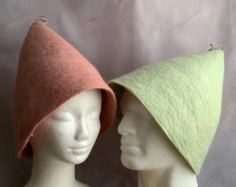 Sauna Hat: Soft Felted Wool Texture
