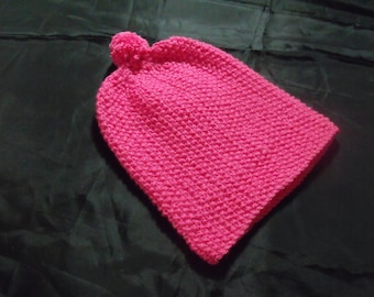 baby beanie hat/baby slouch hat/knitted baby hat/baby bonnet/pink bonnet/new baby gift/girls bonnet/baby hat/baby shower gift/newborn hat