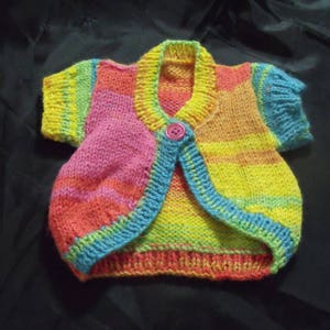 knitted baby jacket/Baby Bolero jacket/baby jacket/baby girl jacket/summer jacket/knitted baby jacket/baby cardigan/knitted cardigan image 1