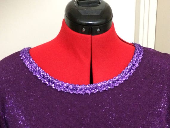 1960s purple sparkly top.