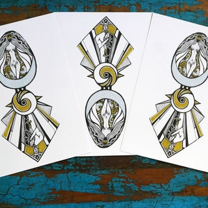 Moon Goddess Artemis+Appolo - print * goddess art * divine feminine art * spiritual art