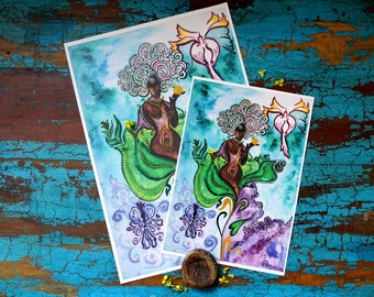 Goddess - artprint - Divine Feminine Art - Sacred Womanhood - visionary art - spiritual art