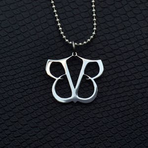 Bvb Halskette Edelstahl Schwarz Schleier Braut Anhanger Symbol Etsy