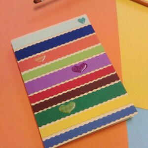 Carte faite main, multicolores, exemplaire unique