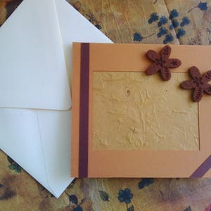 Carte faite main, tons d'automne