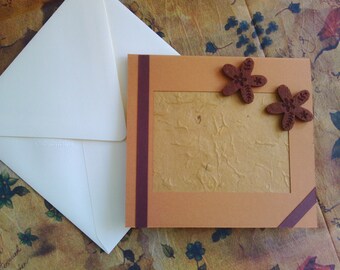 Handmade card, autumn tones