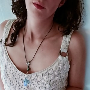 Long necklace necklace for women, blue star pendant necklace