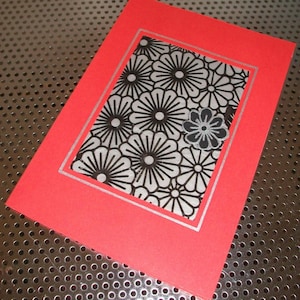 Carte double faite main moderne