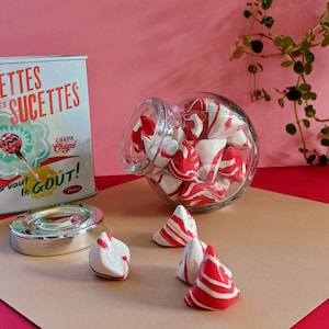 Berlingots in Fimo paste, old candies, decorative Berlingots