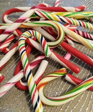 60 Canes De Bonbon Décoratives Pour Sapin De Noël - Décoration Non Comestible, Réutilisable, Couleur B