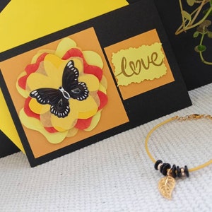 Geschenkset: Armband und Karte, Schmuck und handgemachte Karte